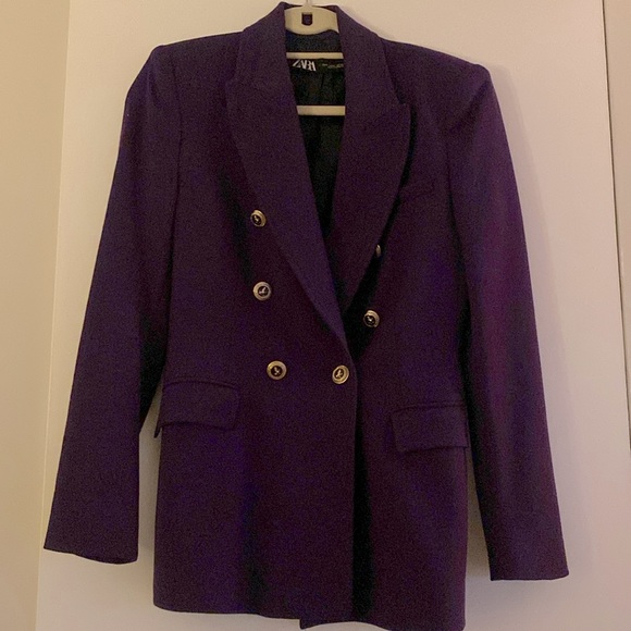 Zara Purple Blazer - Picture 2 of 4